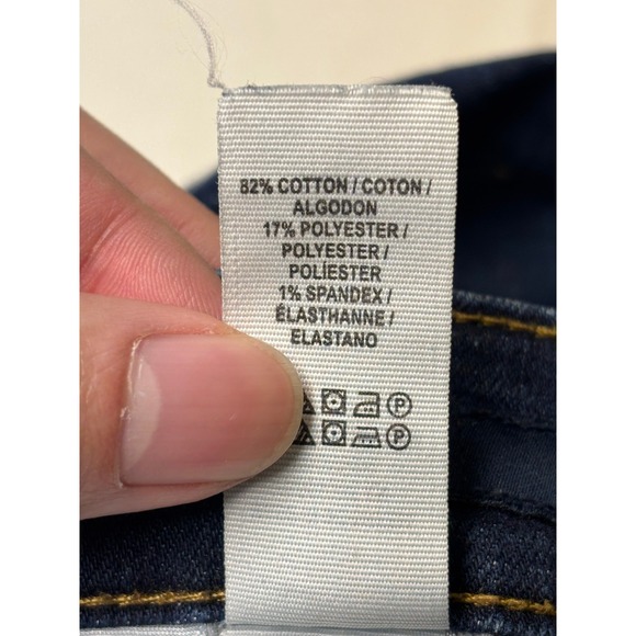 Lucky Brand Ava Crop Jeans Womens 10/30 L28 Dark Wash Skinny Raw Hem Stretch - Picture 8 of 16